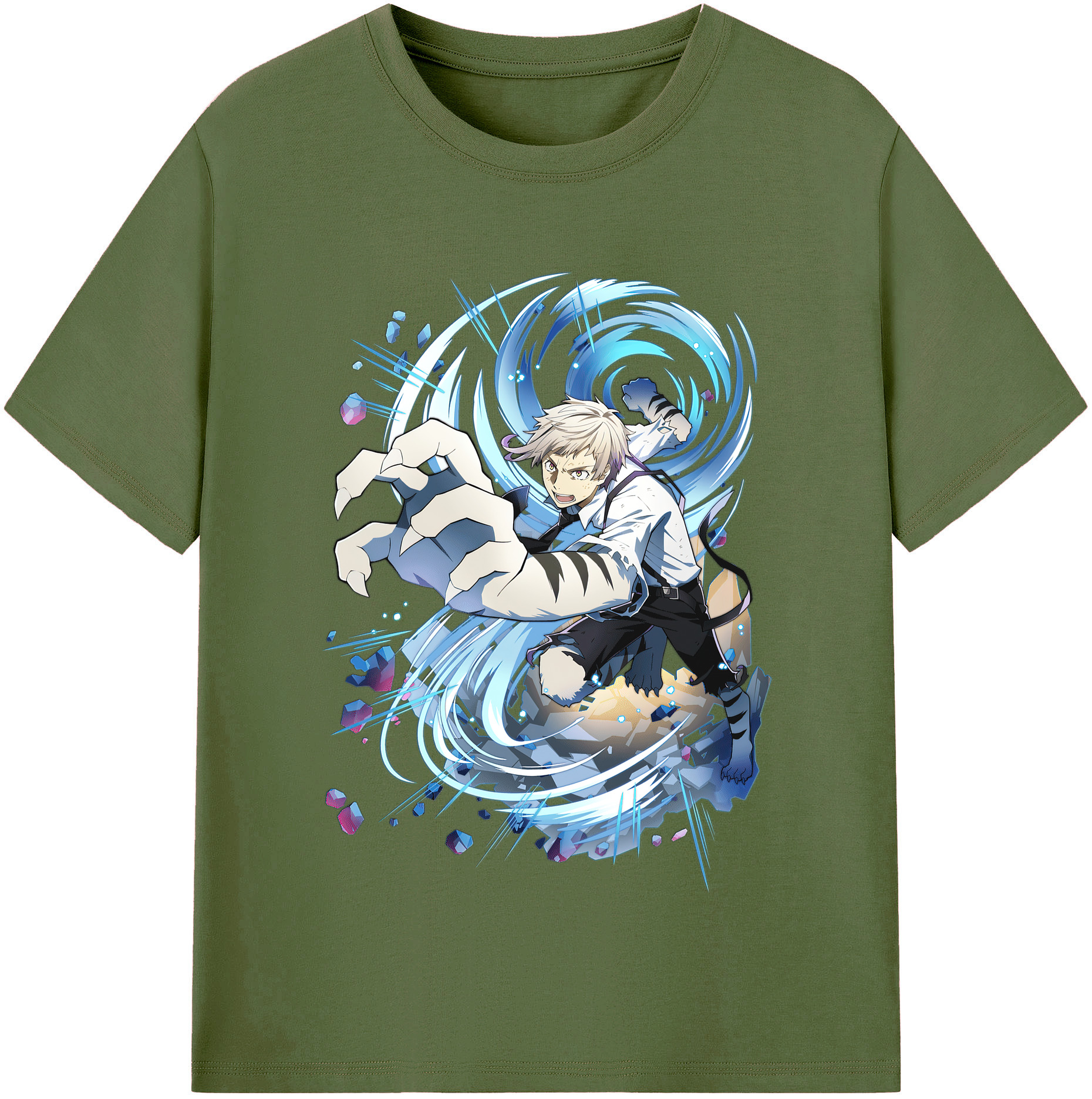 （画像用） 文豪ストレイドッグス Bungo Stray Dogs 綿100％半袖Tシャツ（フロントプリント）
